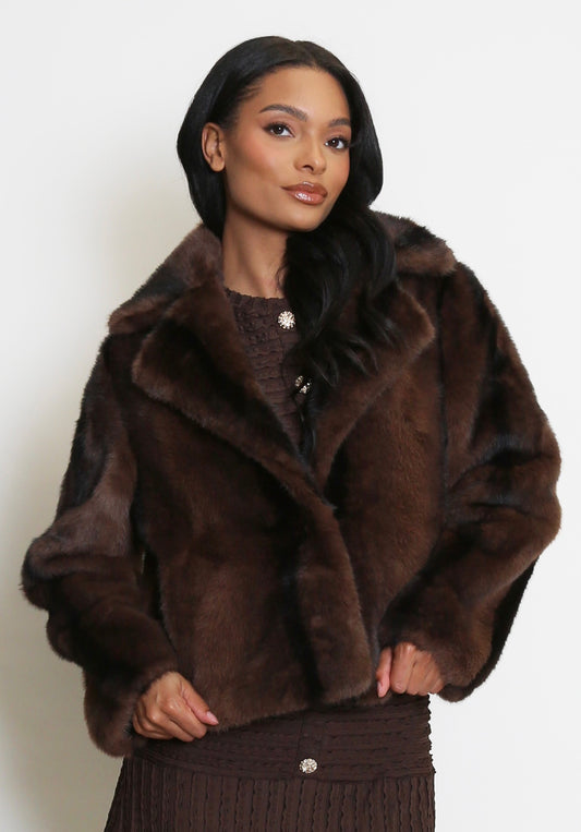 Vesper Faux Fur Lapel Jacket