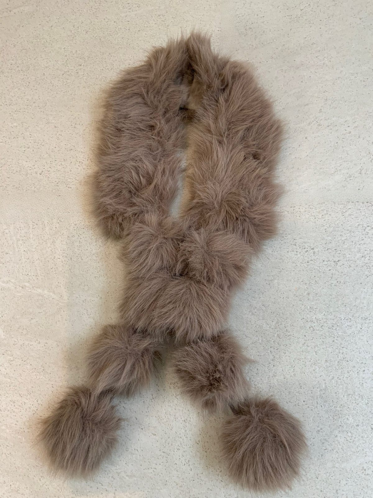 Faux Fur Pom-Pom Scarf