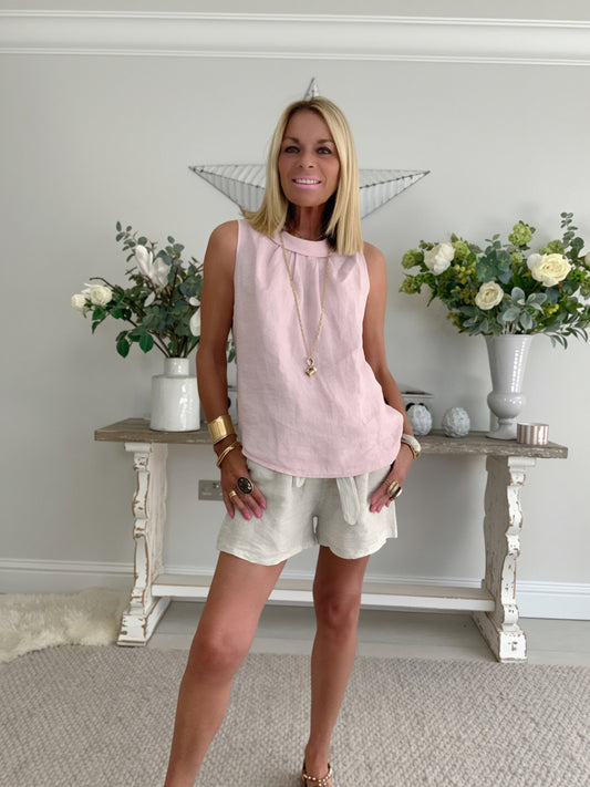 Linen Sleeveless Top