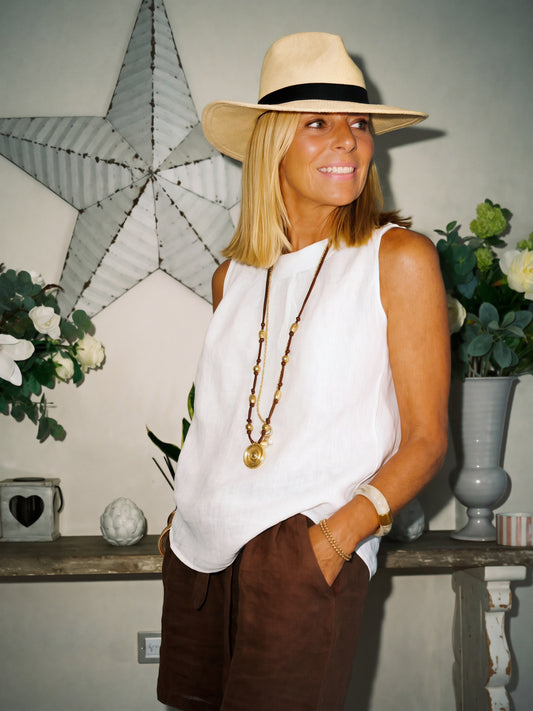 Linen Sleeveless Top