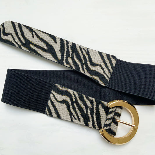 Animal Print Buckle Belt