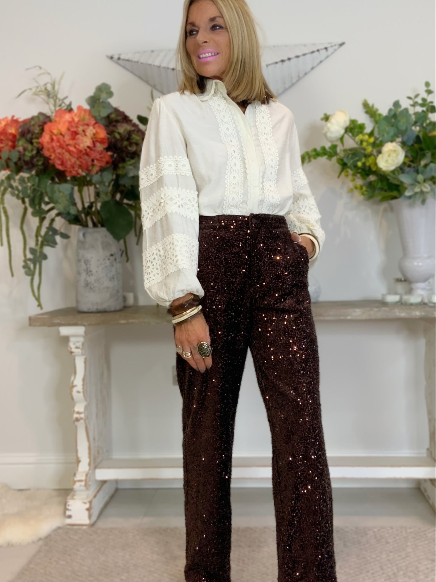 Gigi Lace Panel Blouse