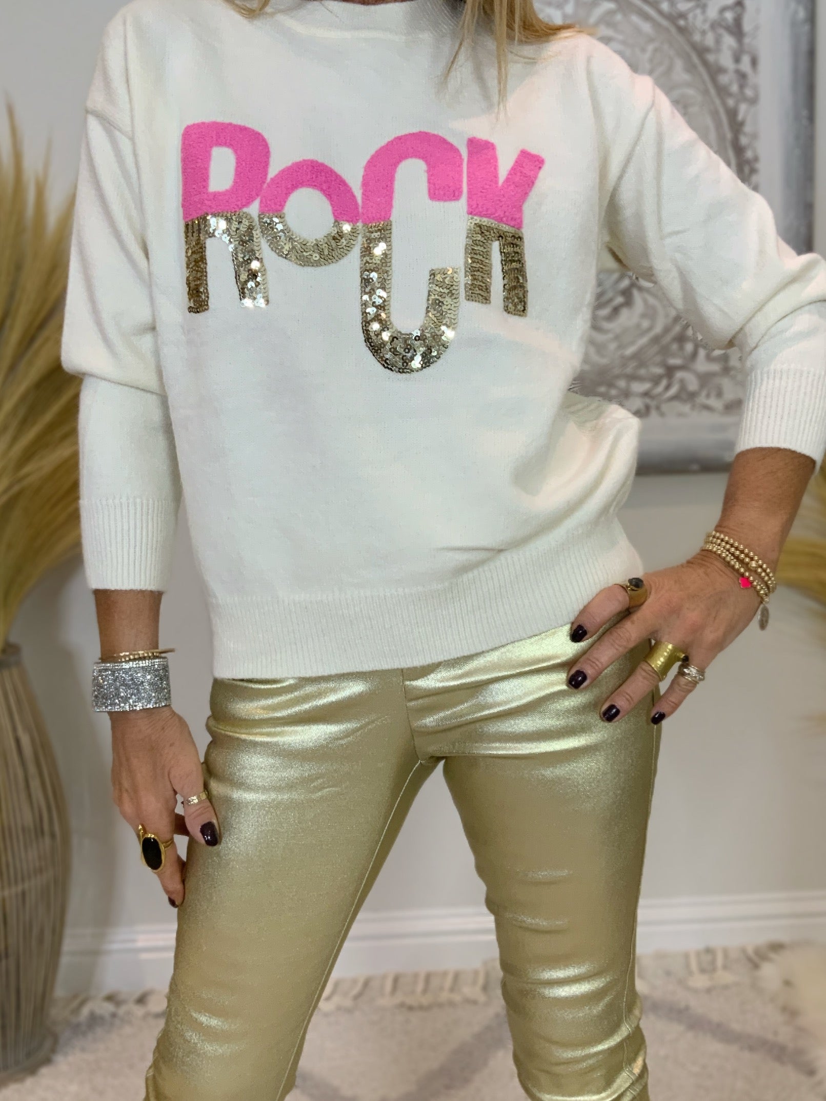 Loft shop gold sweater