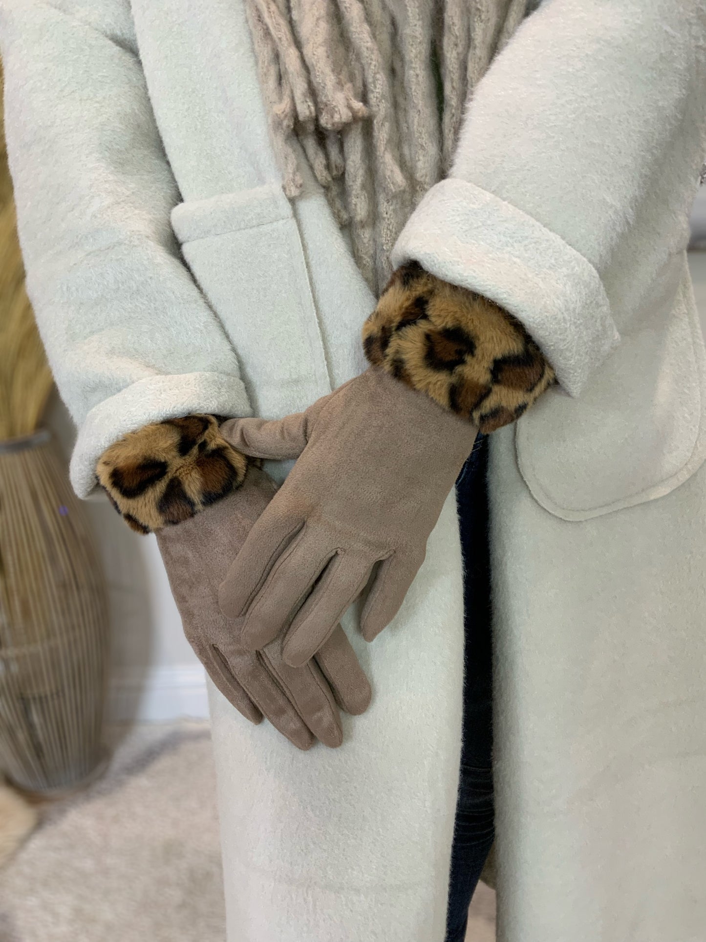 Fur Trim Gloves