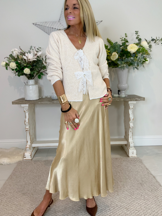 Olivia Satin Slip Skirt