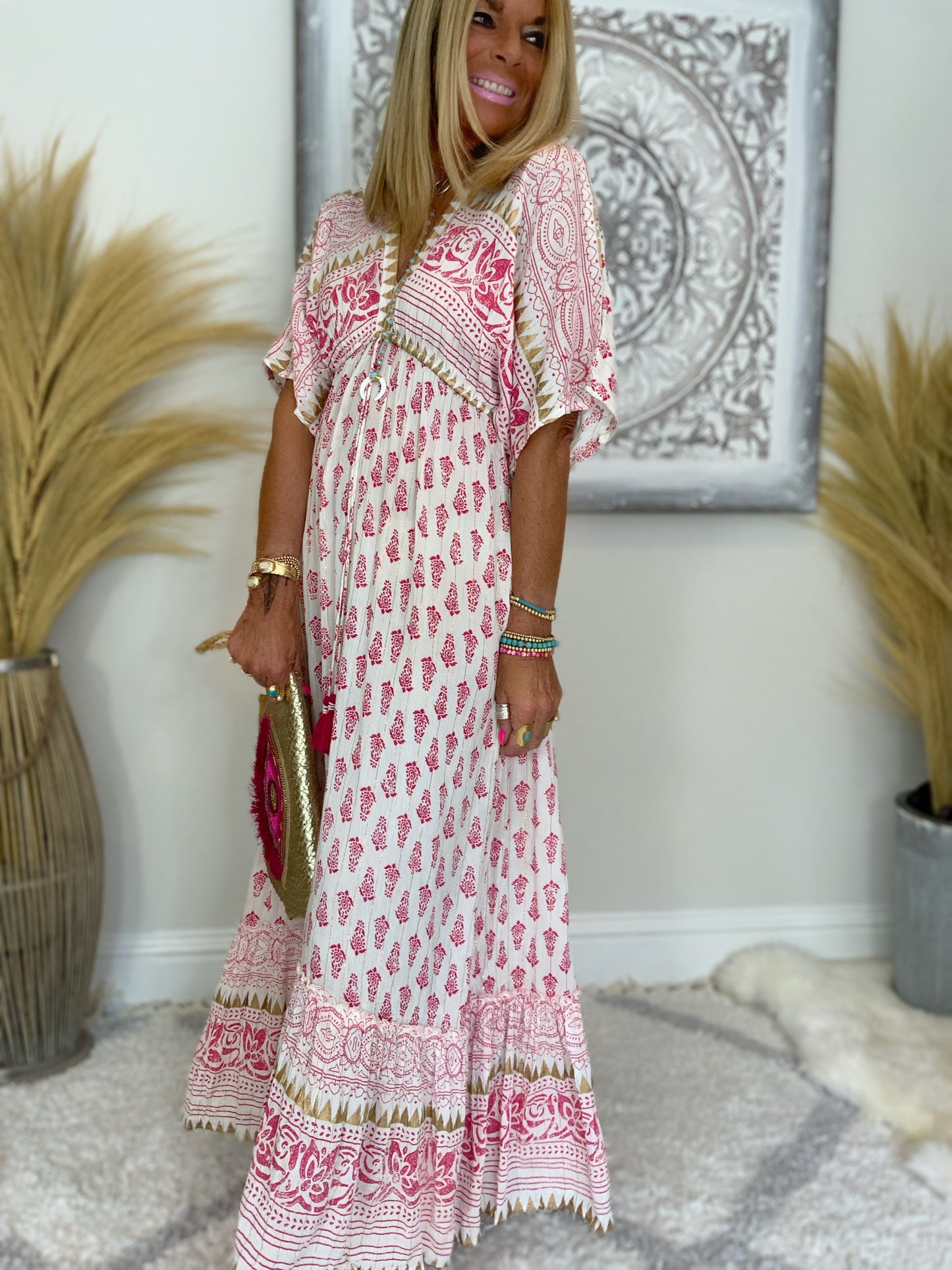Batik print sun dress