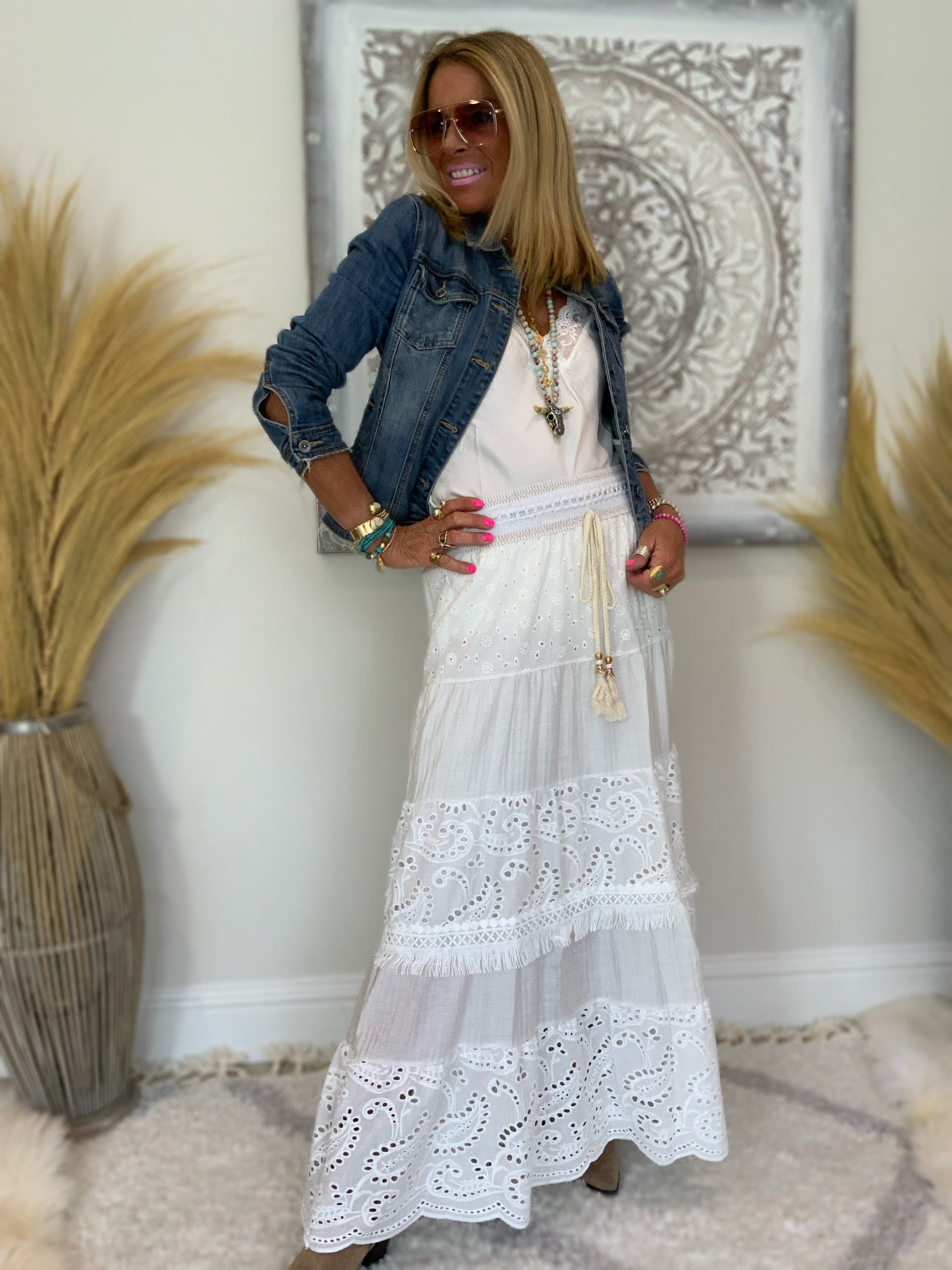 Boho chic cheap maxi skirt